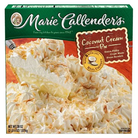 There are plenty of different marie callender's delights frozen dinners and desserts available to choose from. Marie Callender's Coconut Cream Frozen Pie - 38oz | Coconut cream pie, Coconut cream, Cream pie