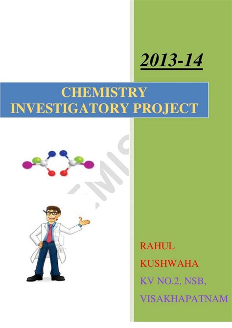 Chemistry Investigatory Projects For Class 12 Myetree