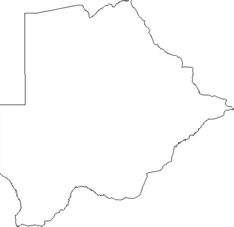 Blank Outline Map Of Botswana