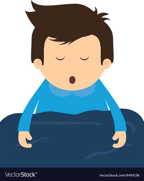 Boy Sleeping Icon Resting And Sleep Design Vector Image