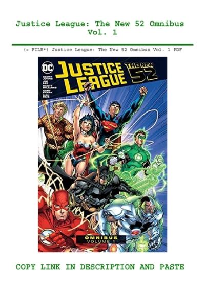 Pdf File Justice League The New 52 Omnibus Vol 1 Pdf