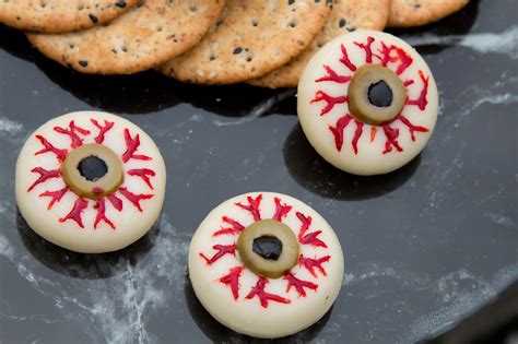 Spooky Cheese Eyeballs Halloween Treat Steves Kitchen