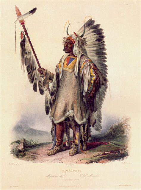 Mandan Indian Chief Mato Tope X Karl Bodmer Native American Indian