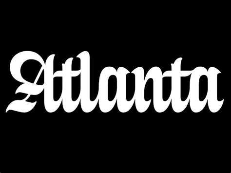 Atlanta Atlanta Typography Letters Lettering