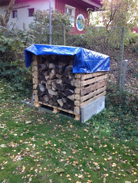 Firewood Storage Shed Made With Pallet Wood Firewood Storage