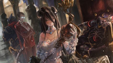 Download 1920x1080 Wallpaper Overlord Anime Party Art