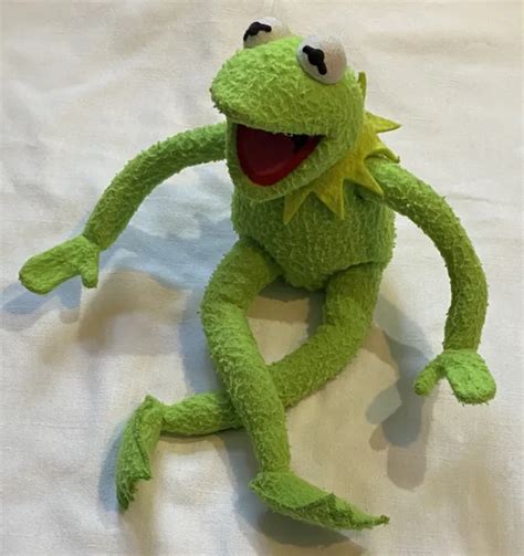 Vintage 11 Kermit The Frog Jim Hensons Muppets Stuffed Moveable