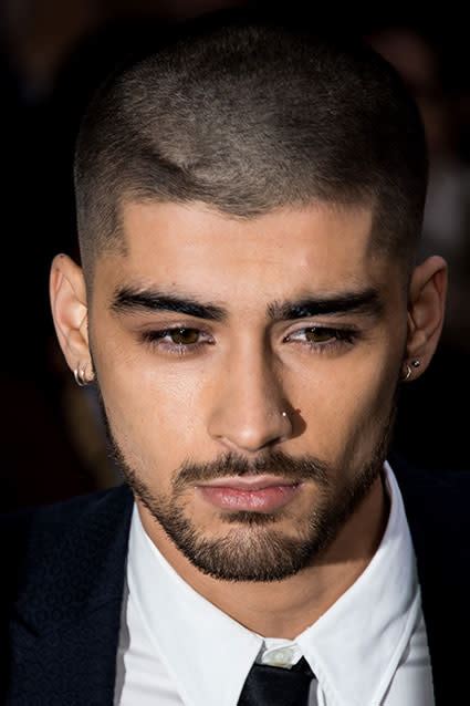 Zayn Malik Debuts Shaved Head At First Red Carpet Appearance Since