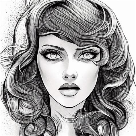 Beautiful Intricate Hot Retro Girls Detailed Portrait Illustration In