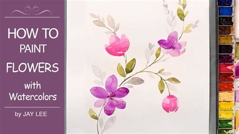 How to paint a painting with watercolors. How to Paint Simple Flowers in Watercolor - YouTube