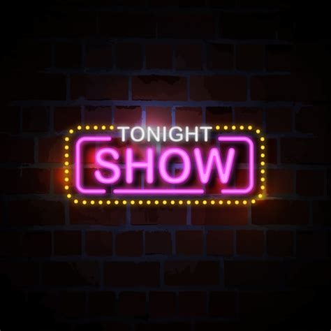 Premium Vector Tonight Show Neon Style Sign Illustration