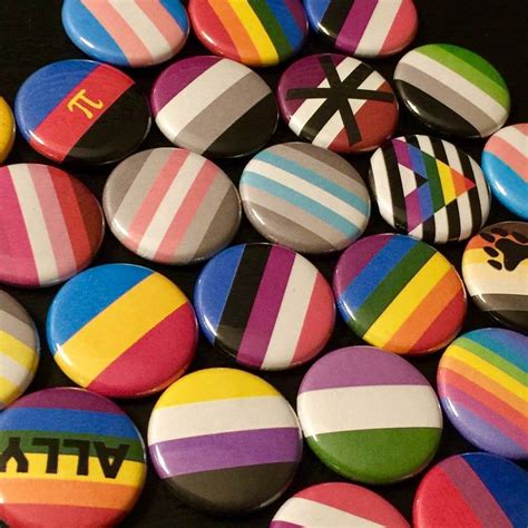 Lgbtq Pride Flag Pin Badges Pinback Buttons Pin Etsy Custom Pins