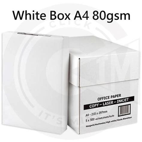 White Box A4 80gsm Everyday Printer Copy Paper 1 2 3 4 5 10 15 20 Reams