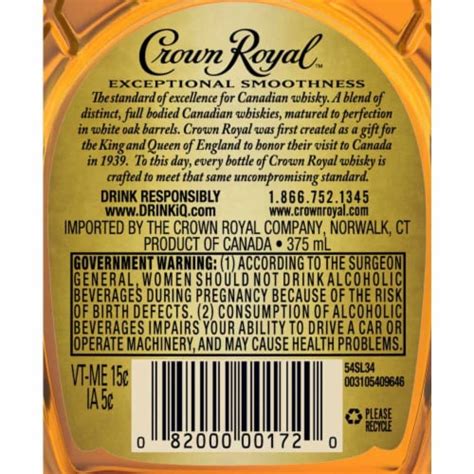 Crown Royal Fine Deluxe Blended Canadian Whisky 375 Ml Marianos