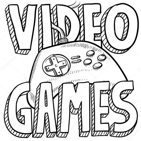 Video Games Sketch Stock Illustration By ©lhfgraphics 21156465
