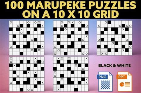 100 10x10 Marupeke Puzzles Graphic By Webmark · Creative Fabrica