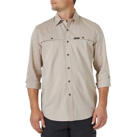 Wrangler Wrangler Mens Outdoor Long Sleeve Utility Camp Shirt