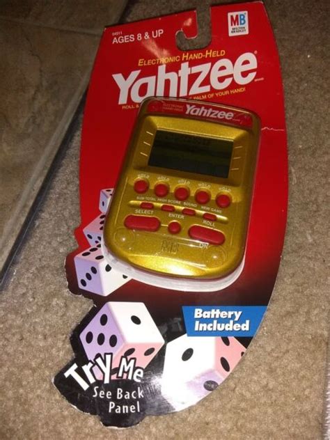 Hasbro Gold Yahtzee 2002 Electronic Handheld Game 04511 Tested For Sale