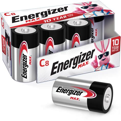 Energizer Max C Batteries 8 Pack C Cell Alkaline Batteries Walmart