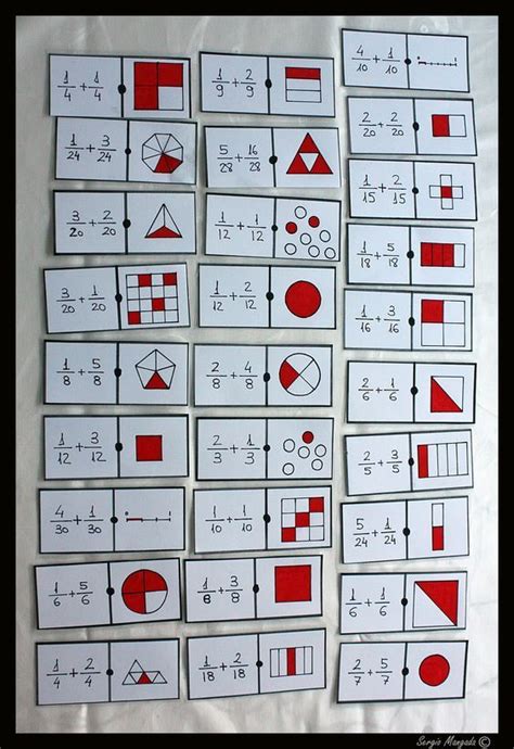 Al escritor lewis carrol le gustaban los acertijos matemáticos y, en 1881 envió este a una amiga, ¿sabrías. DOMINÓ MATEMÁTICO DE SUMA DE FRACCIONES | Fracciones ...