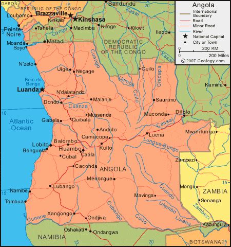 2060x2253 / 565 kb go to map. Angola Map and Satellite Image