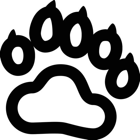 Download Bear Paw Print Png Иконки Животные Png Image With No