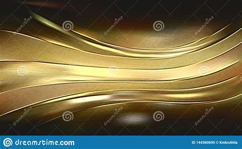 Abstract Shiny Cool Gold Metallic Background Stock Illustration