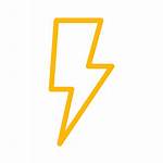 Energy Thunderbolt Power Icon Yellow Error Warning