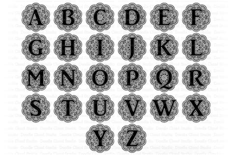 Mandala Alphabet Svg 350 Svg File For Silhouette