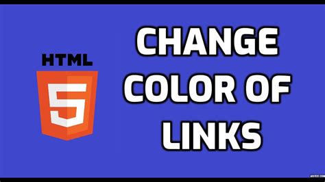 Change Color Of Links On An Html Web Page Html Tutorial For Beginners Youtube