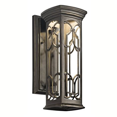 Kichler Franceasi 145 In H Olde Bronze Dark Sky Led Outdoor Wall Light