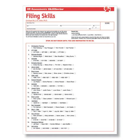 You may ask candidates for a writing sample, a project, or a presentation. Filing Skills Online Test for Clerical Job Applicants