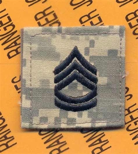 Us Army Enlisted Sergeant First Class Sfc E 7 Rank Acu Chest Patch 3
