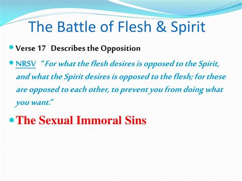 Ppt Flesh Vs Spirit Powerpoint Presentation Free Download Id5327562