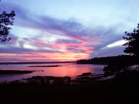 Sunset In Maine America Trot Visions Maine Globe America