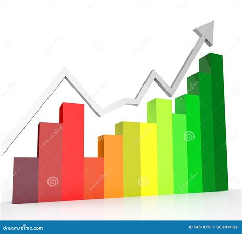 Man With Increasing Graph Or Chart Vector Illustration Cartoondealer