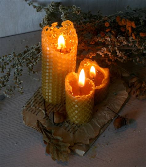Personalized Candles 11 Cm Height Set Of 3 Beeswax Candles Etsy