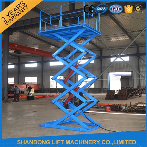 1 Ton Stationary Hydraulic Scissor Lift For Home Use 16m X 12m