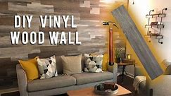 DIY WOOD WALL UNDER $40 // LOW VOC VINYL PLANKS