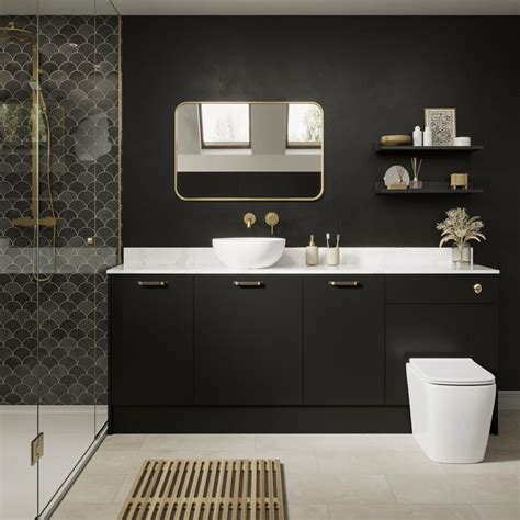 Hockley Super Matt Black Bathroom Fitted Bathrooms Howdens