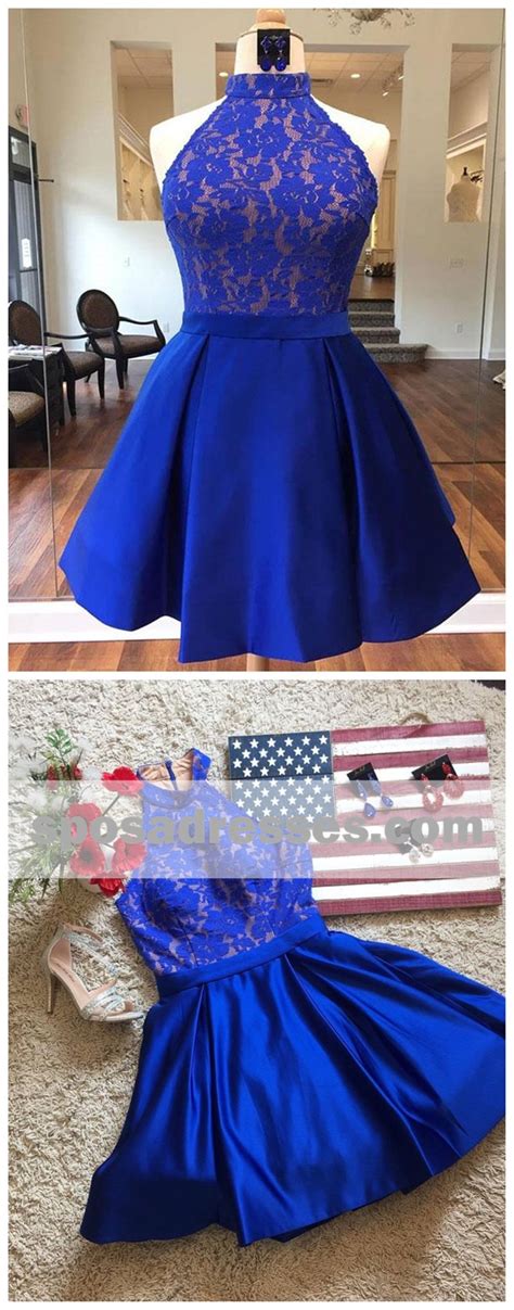 Royal Blue Halter Cheap Short Homecoming Dresses Online Cm530 Cute