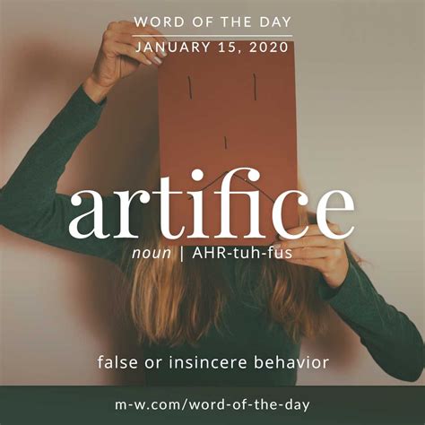 Word Of The Day Artifice Uncommon Words Unusual Words Rare Words