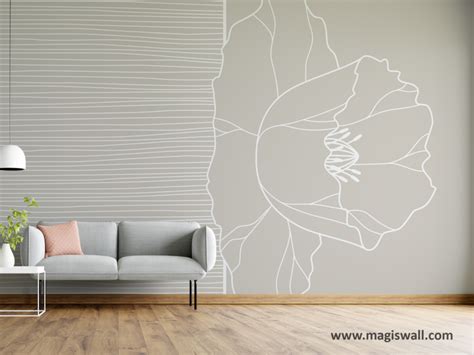 Magiswall Simple Stripes And Flower Dizajnerska Zidna Tapeta