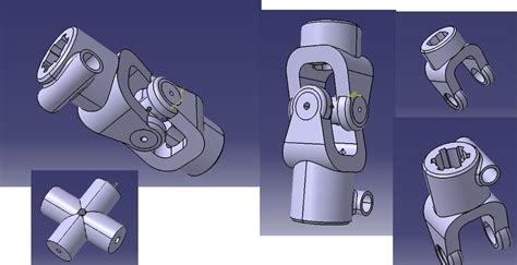 Cardan Joint Universal Joint 3d Cad Model Library Grabcad