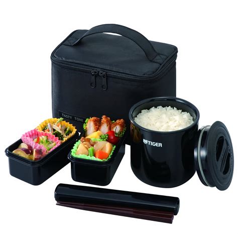 Tiger Lwy E046 Thermal Lunch Box Black Childrens Lunch