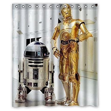 R2d2 Star Wars Robot Waterproof Bathroom Shower Curtain Shower