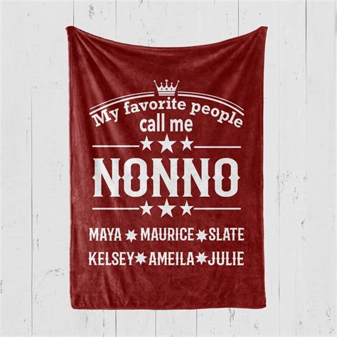 Nonno Personalized Christmas T Blanket For Nonno Customized Etsy