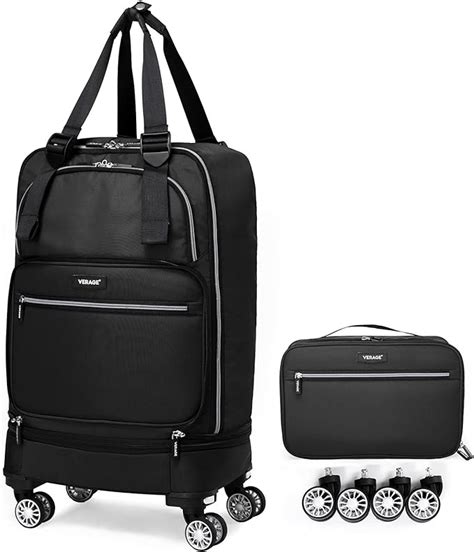 Expandable Foldable Spinner Luggagerolling Travel Luggage Duffle Bag