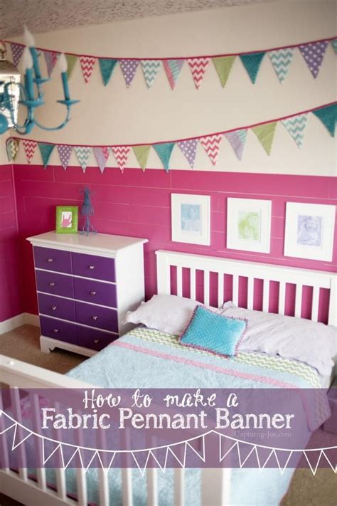 What are some good ideas for dorm room decor? Diy dorm room crafts : DIY Fabric Pennant Banner | Dorm ...