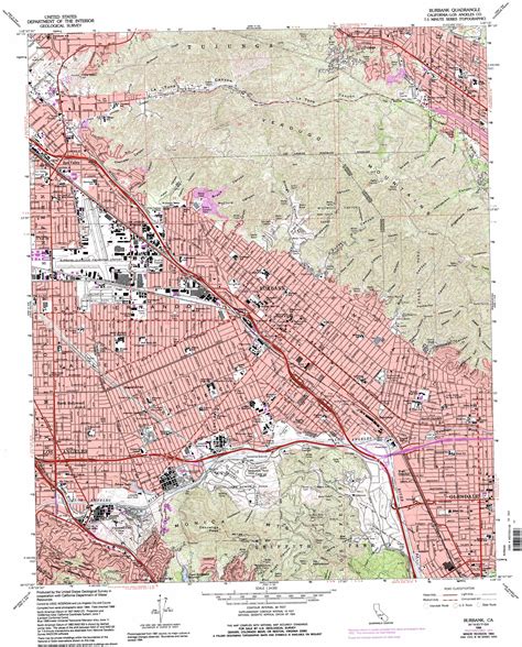 Burbank Topographic Map 124000 Scale California